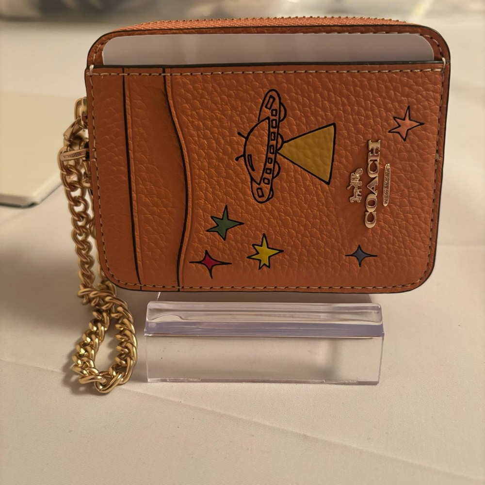 Coach X Observed By Us UFO Zip Card Case